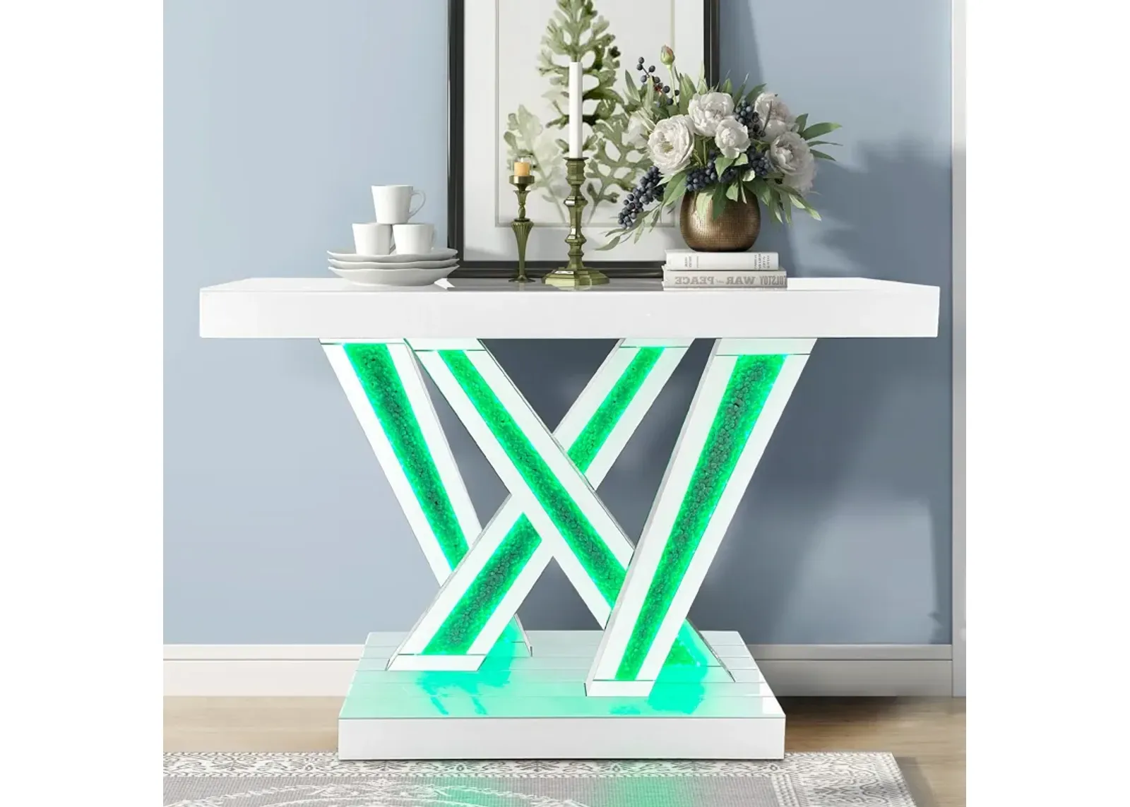 Console Table with LED Lights