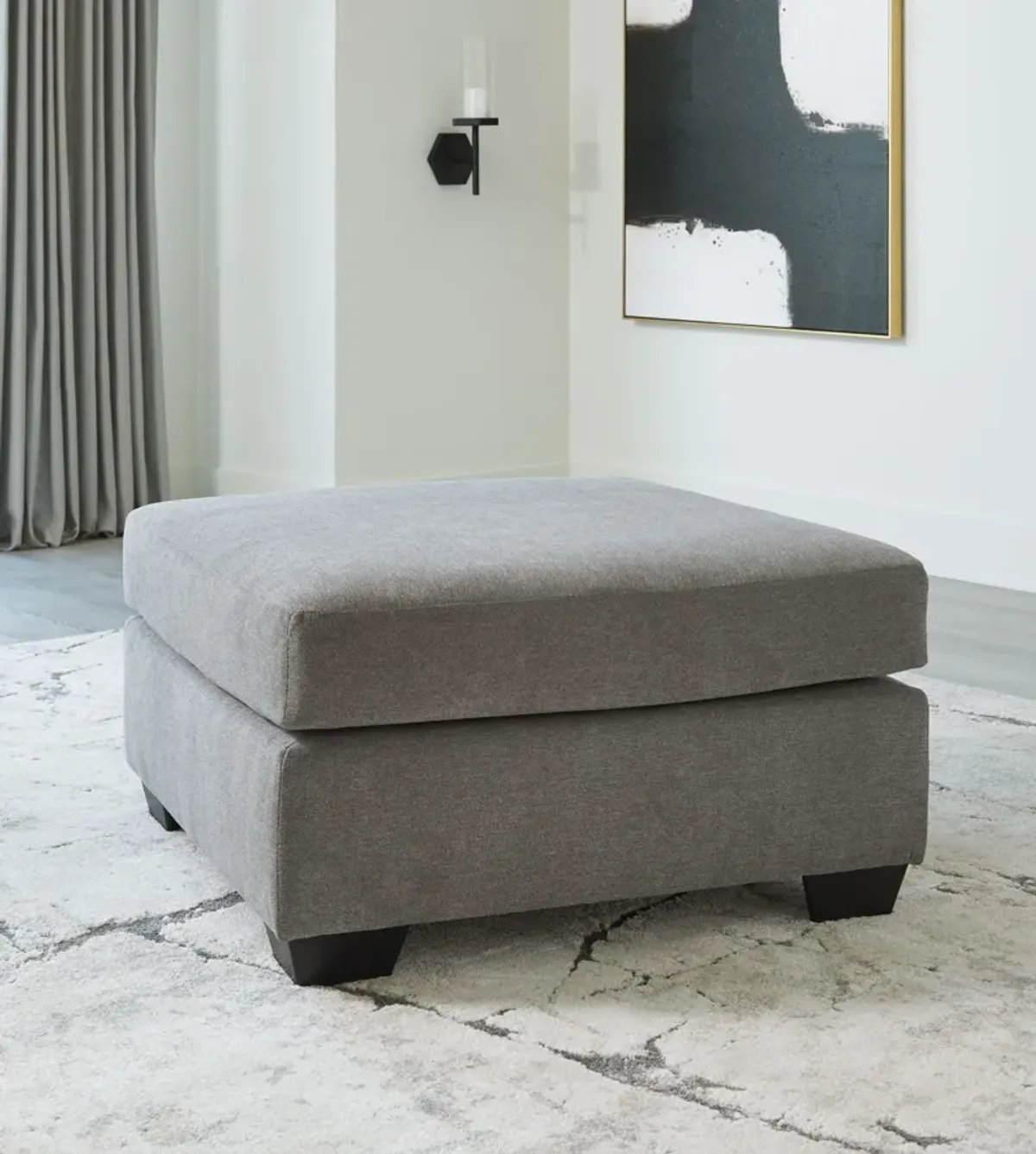 Highland Falls - Gray - Oversized Accent Ottoman