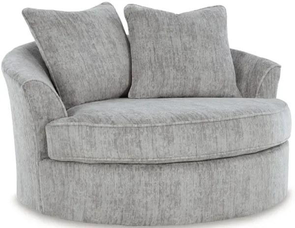 Pembrey - Pewter - Oversized Swivel Accent Chair