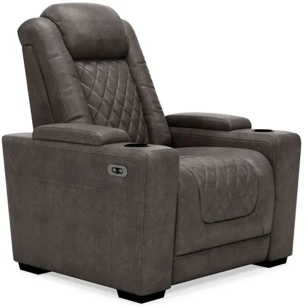 HyllMont - Gray - PWR Recliner/Adj Headrest