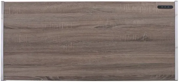 Chrome Writing Desk With Port In USB - Weathered Oak