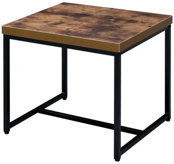 Bob - End Table - Weathered Oak / Black