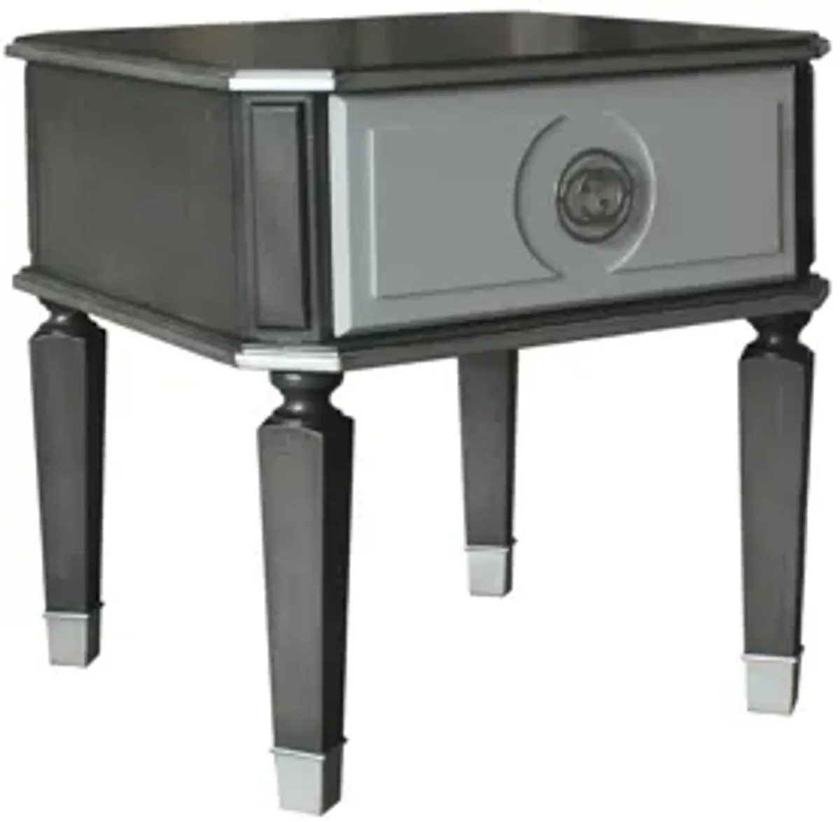 House Beatrice - End Table - Charcoal / Light Gray