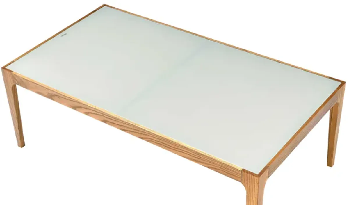 Gwynn - Frosted Glass Top Coffee Table - Natural