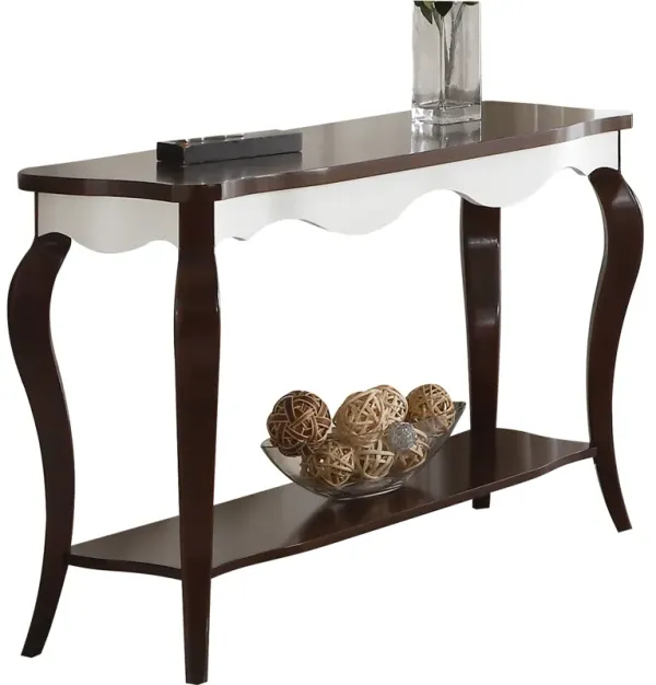 Mathias - Sofa Table - White / Walnut