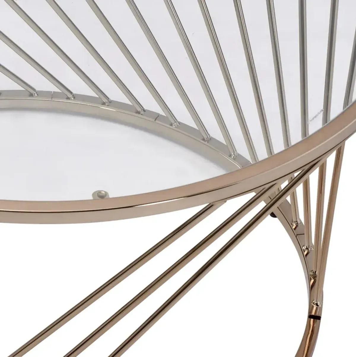Bluelipe - Clear Glass Top With Coffee Table - Champagne