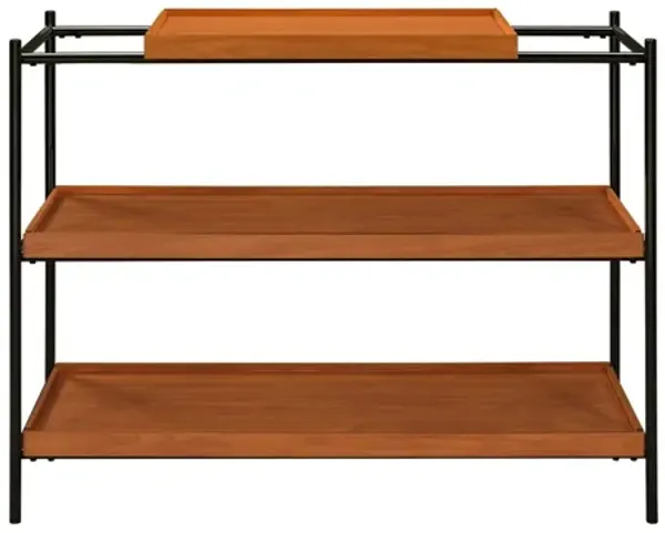 Oaken - Sofa Table - Honey Oak / Black