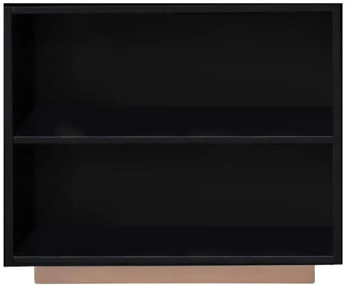 Vanessa - 2 Compartment Bookshelf - Black / Gold
