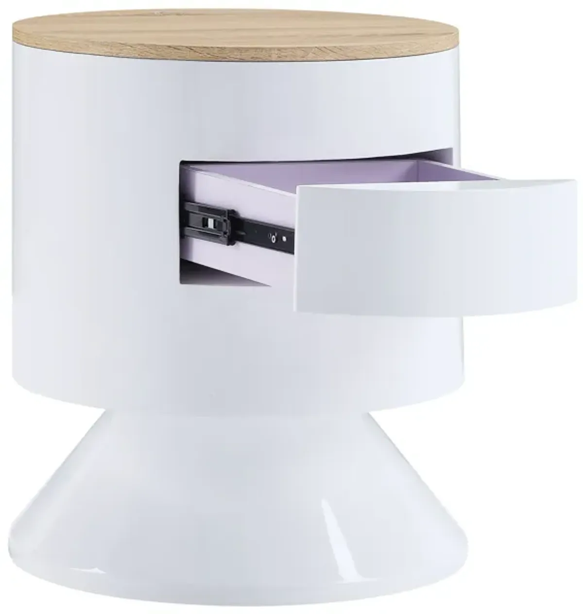 Otith - Accent Table With Display And Utility Function - White