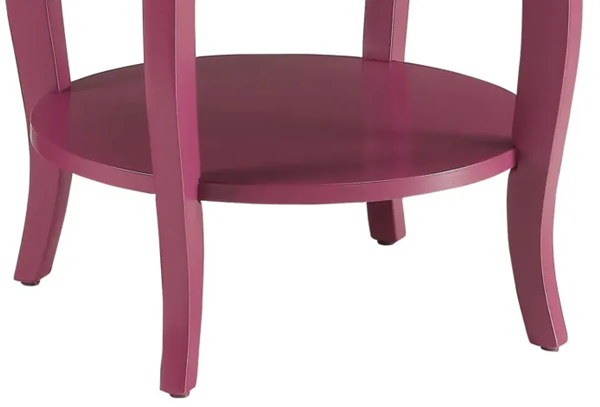 Aberta - Accent Table With 1 Layer Of Storage - Purple