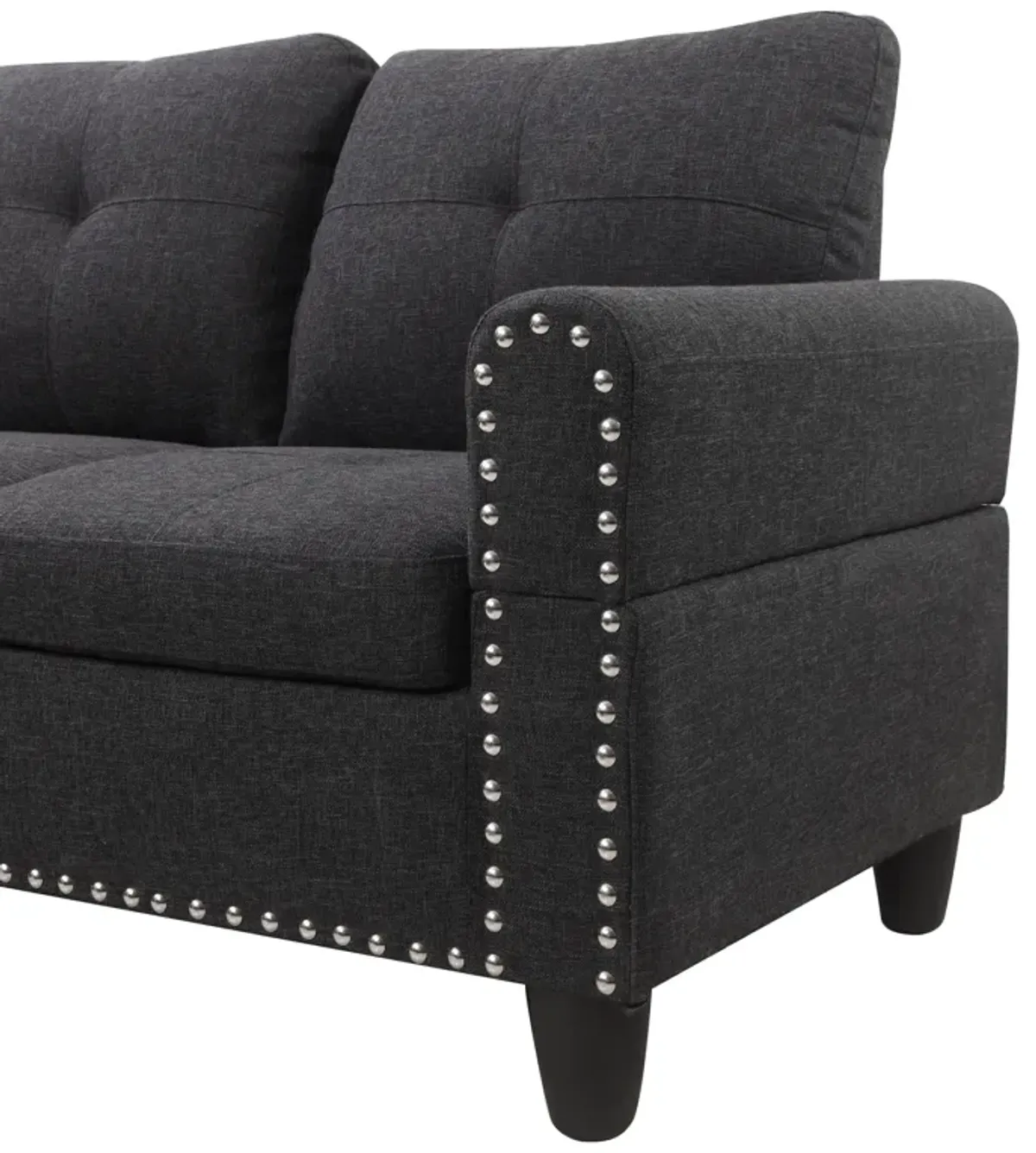 Alger - 98" Wide Left Hand Facing Sofa & Chaise With Ottoman