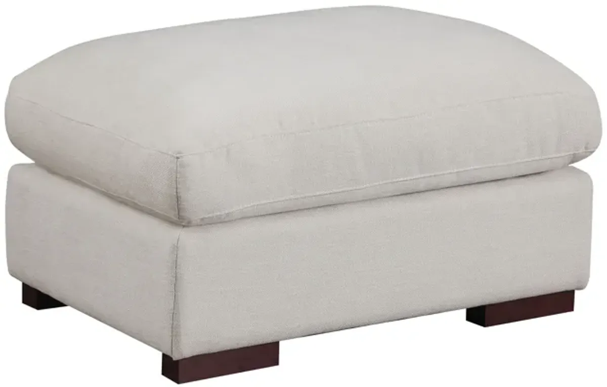 Tatman - Linen Blend Sectional With 2 Ottomans