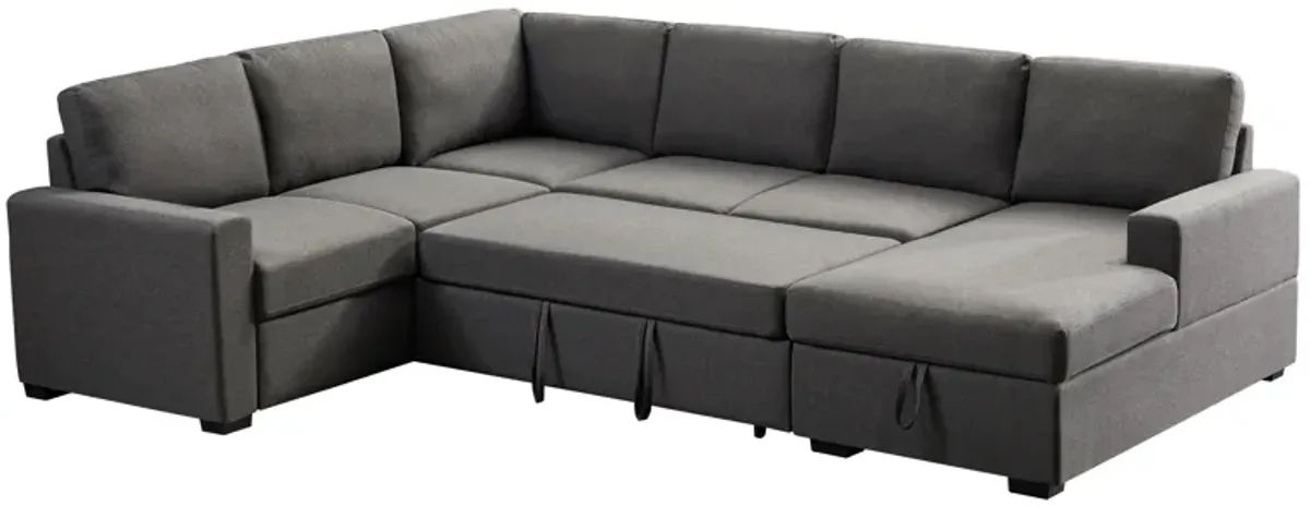 Ketterman - 4 Piece Upholstered Sleeper Sectional