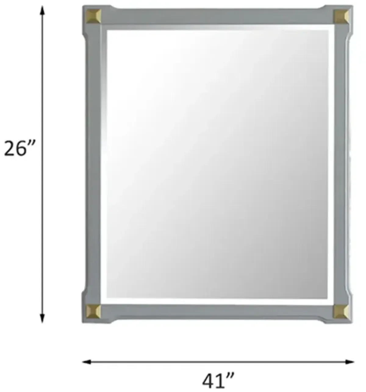 House Beatrice - Mirror - Pearl Gray