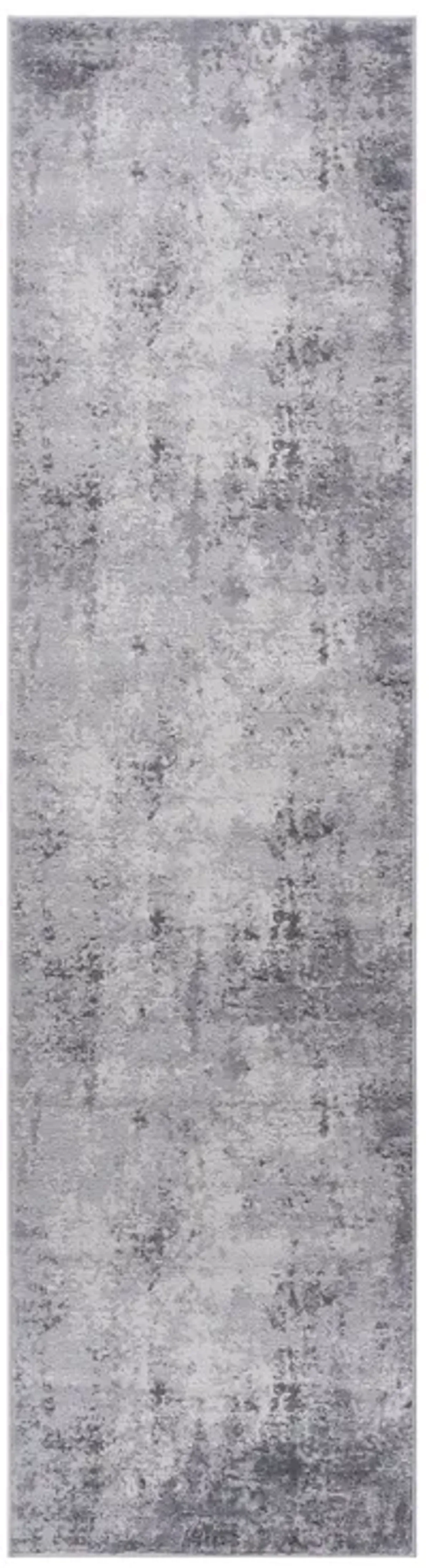 2' x 8' Abstract Non-Shedding Stylish And Stain Resistant Area Rug - Light Gray