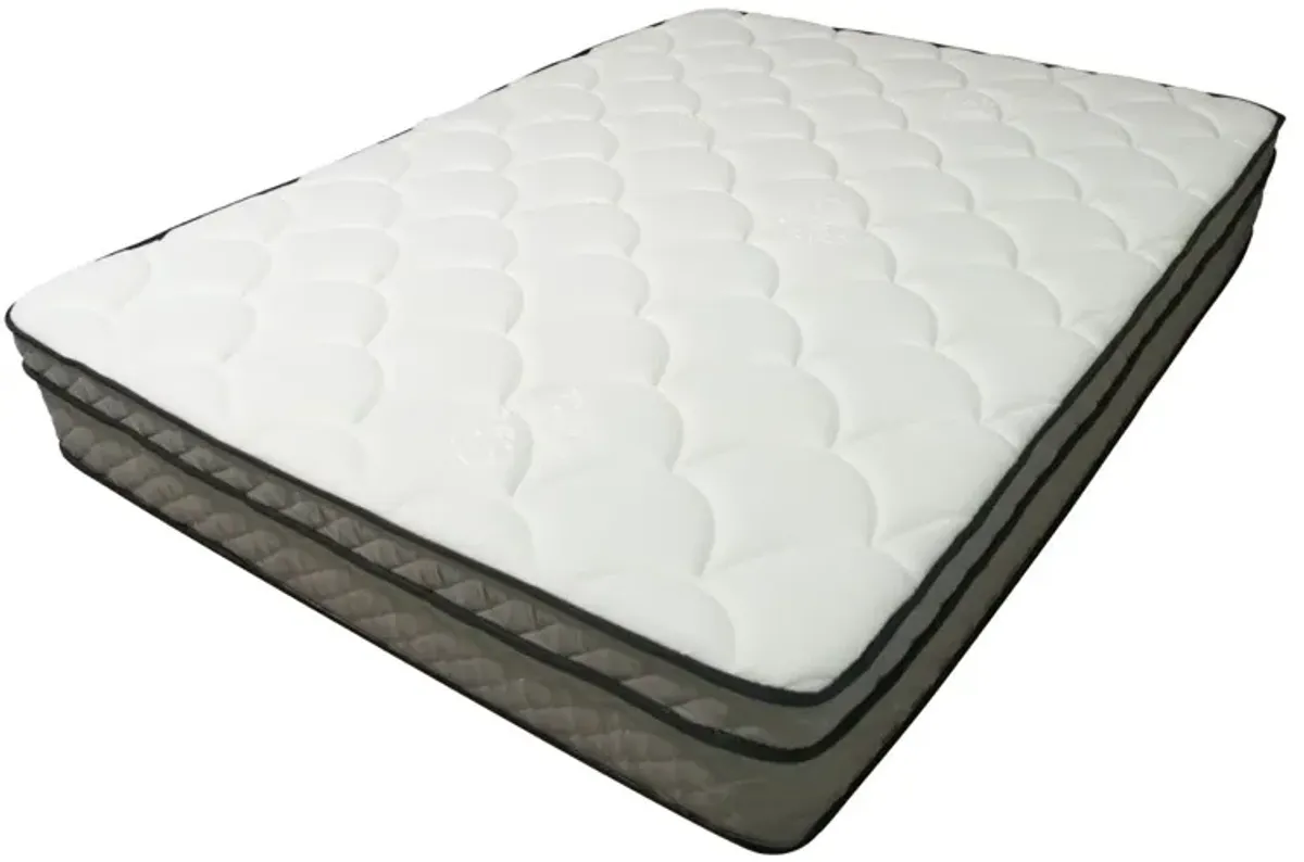 12" Euro Top Pocket Coil And Cooling Gel Memory Foam Highly Breathable Quilted Cover Hybrid Mattress, Pressure Relief, And Motion Isolation, Certipur-Us In A Box