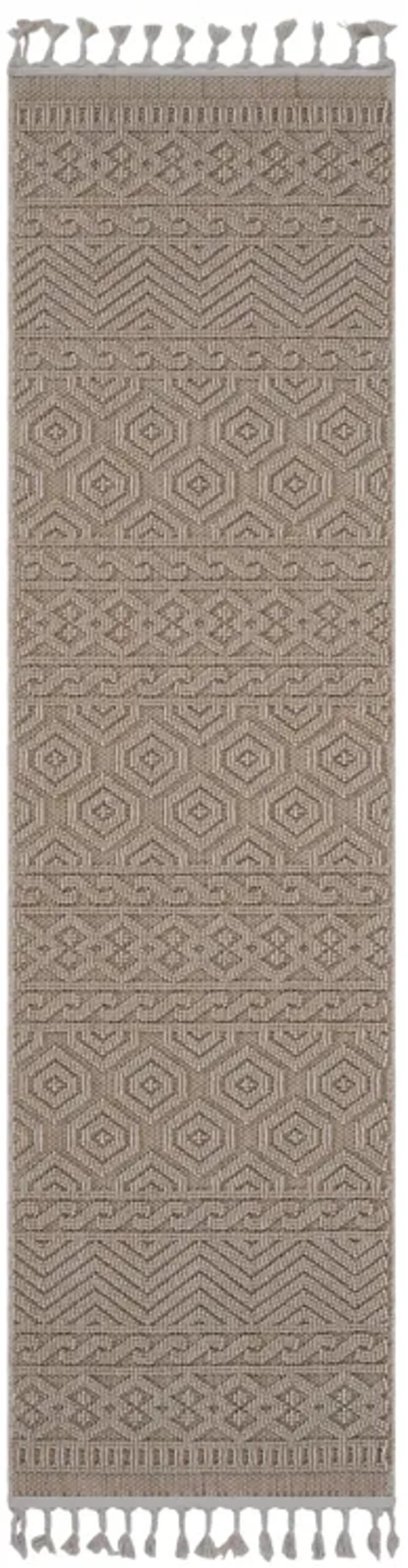 Guros - 2' x 8' Geometric Indoor / Outdoor Area Rug