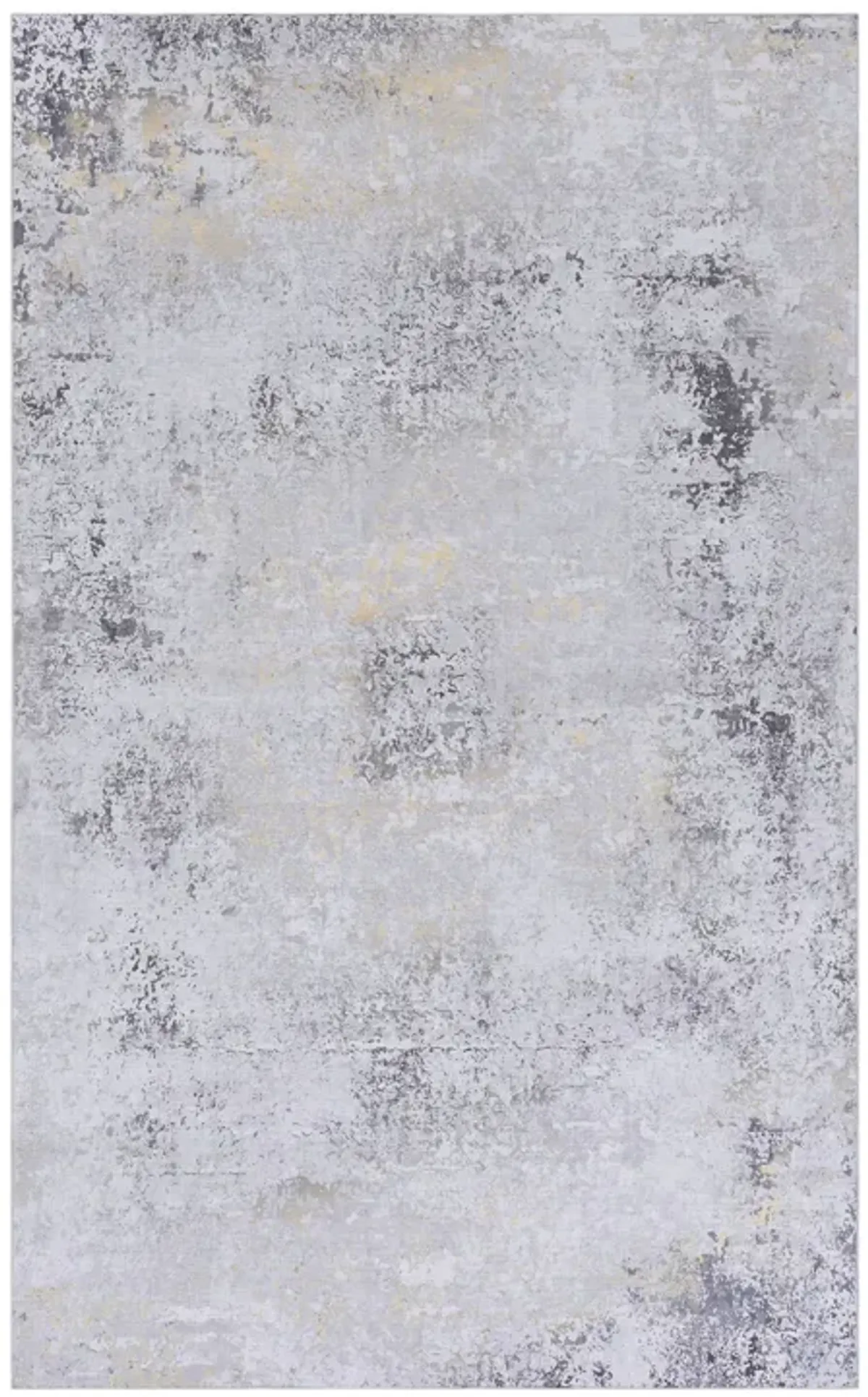 Area Rug, Washable Rug, Low-Pile, Non-Slip, Non-Shedding, Foldable, Kid & Pet Friendly Area Rugs For Living Room, Bedroom, Kitchen, Dining Room Rug, Perfect Gifts - Gray / Gold