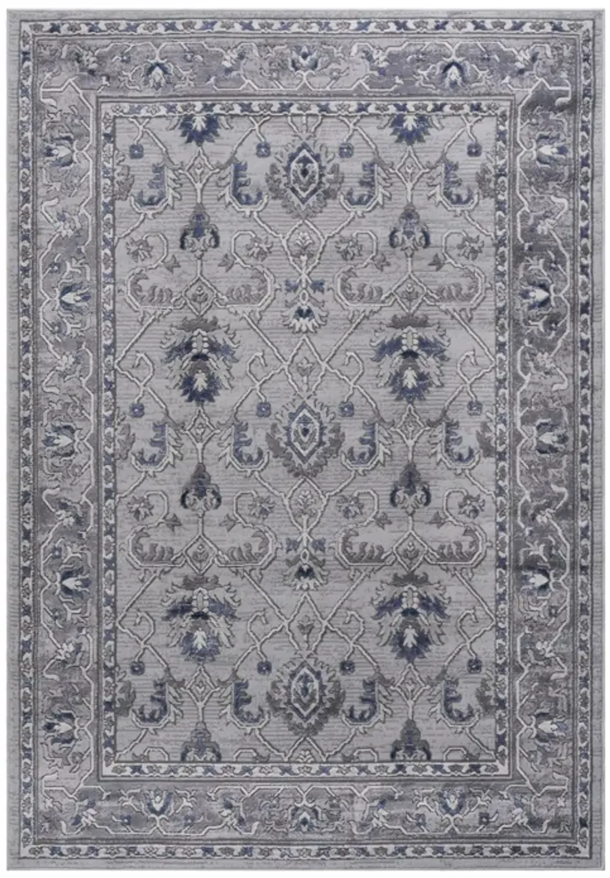 Oriental Non-Shedding Living Room Bedroom Dining Home Office Stylish And Stain Resistant Area Rug - Gray / Blue