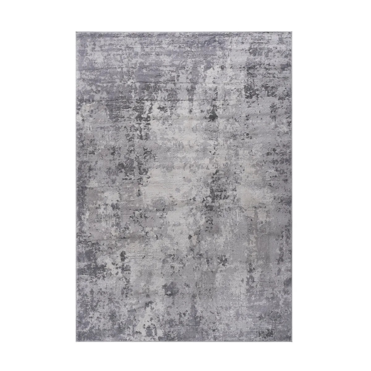 Abstract Non-Shedding Stylish And Stain Resistant Area Rug - Light Gray