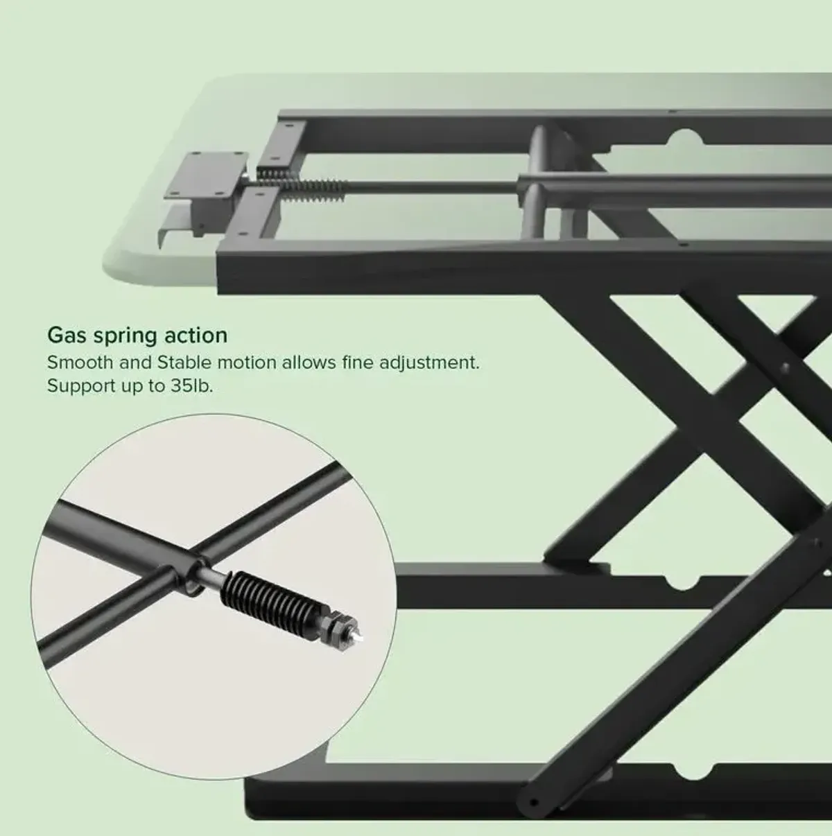 Computer Lifting Desk - Brown / Black