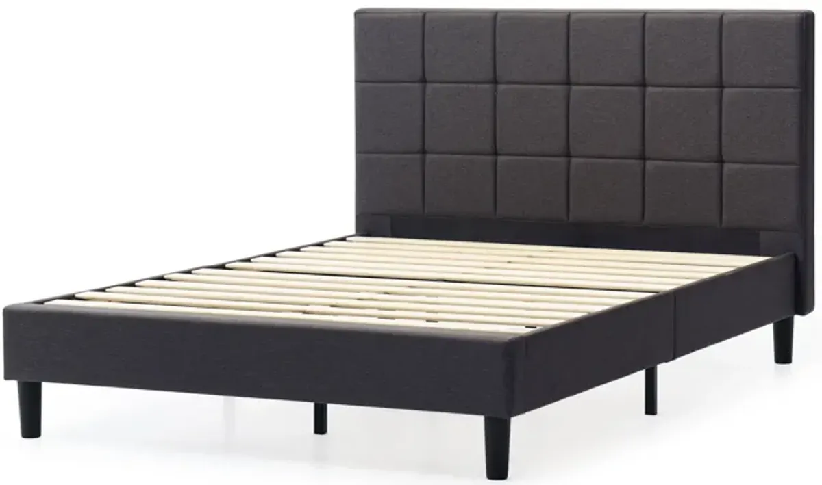 Upholstered Platform Bed Square Stitch