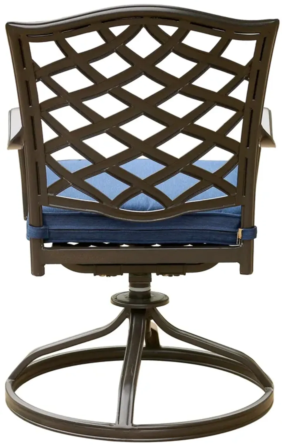 Outdoor Patio Aluminum Swivel Rocker Dining Chair With Cushion (Set of 2)