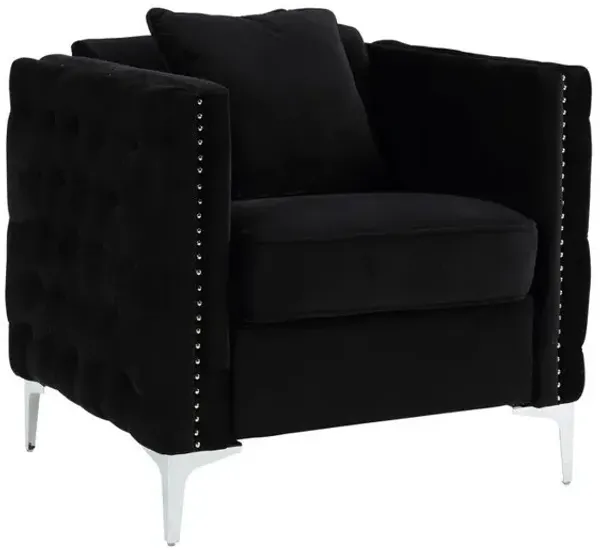 Bayberry - Velvet Chair With 1 Pillow