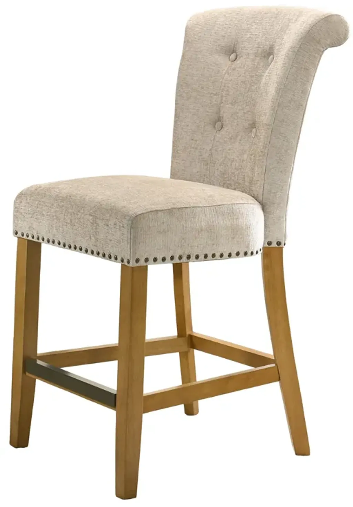 Auggie - 20.5" Fabric Counter Height Chair With Nailhead Trim