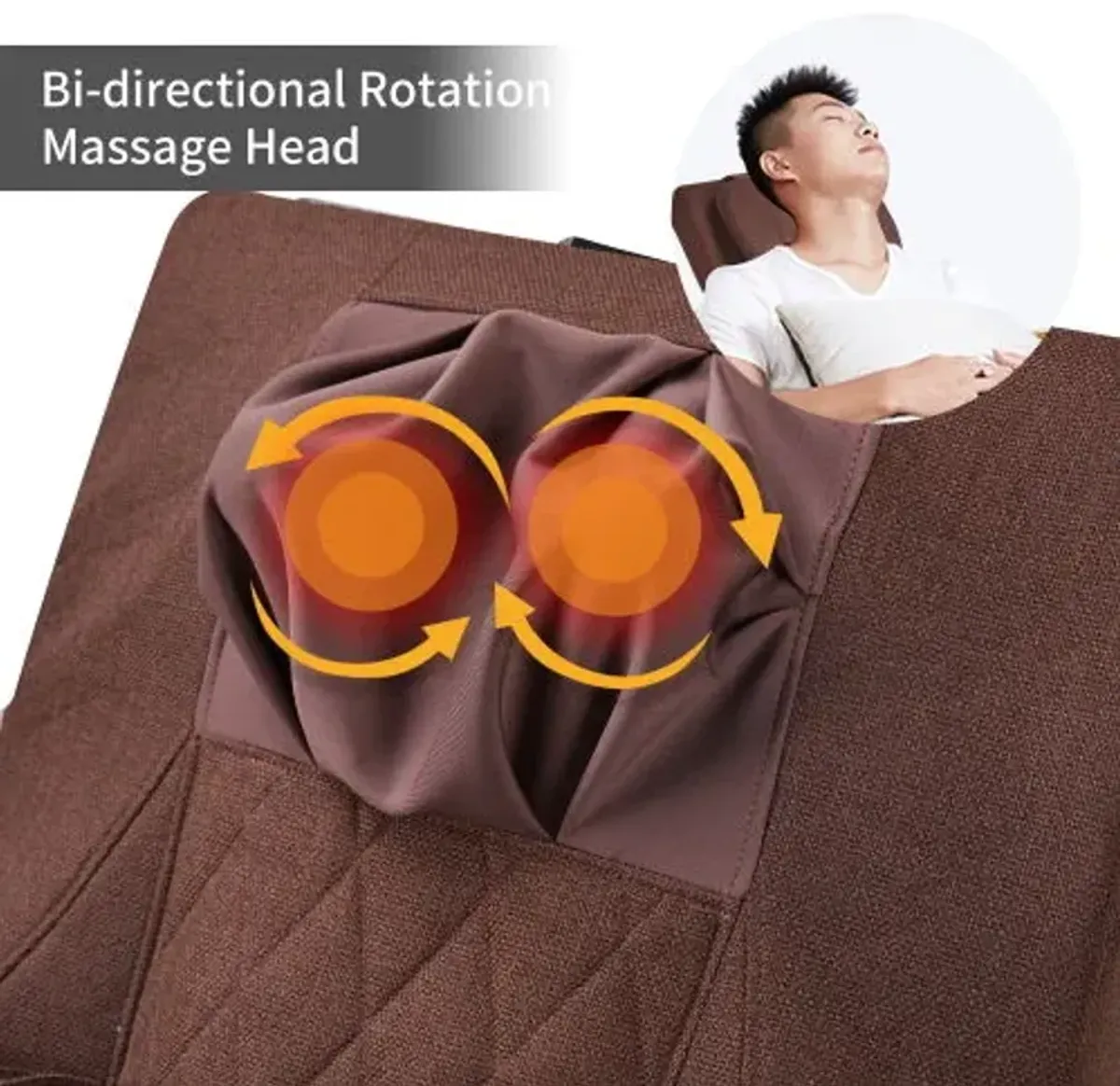 Full Massage Function Air Pressure Comfortable Relax Rocking Chair, Lounge Chair Relax Chair - Brown