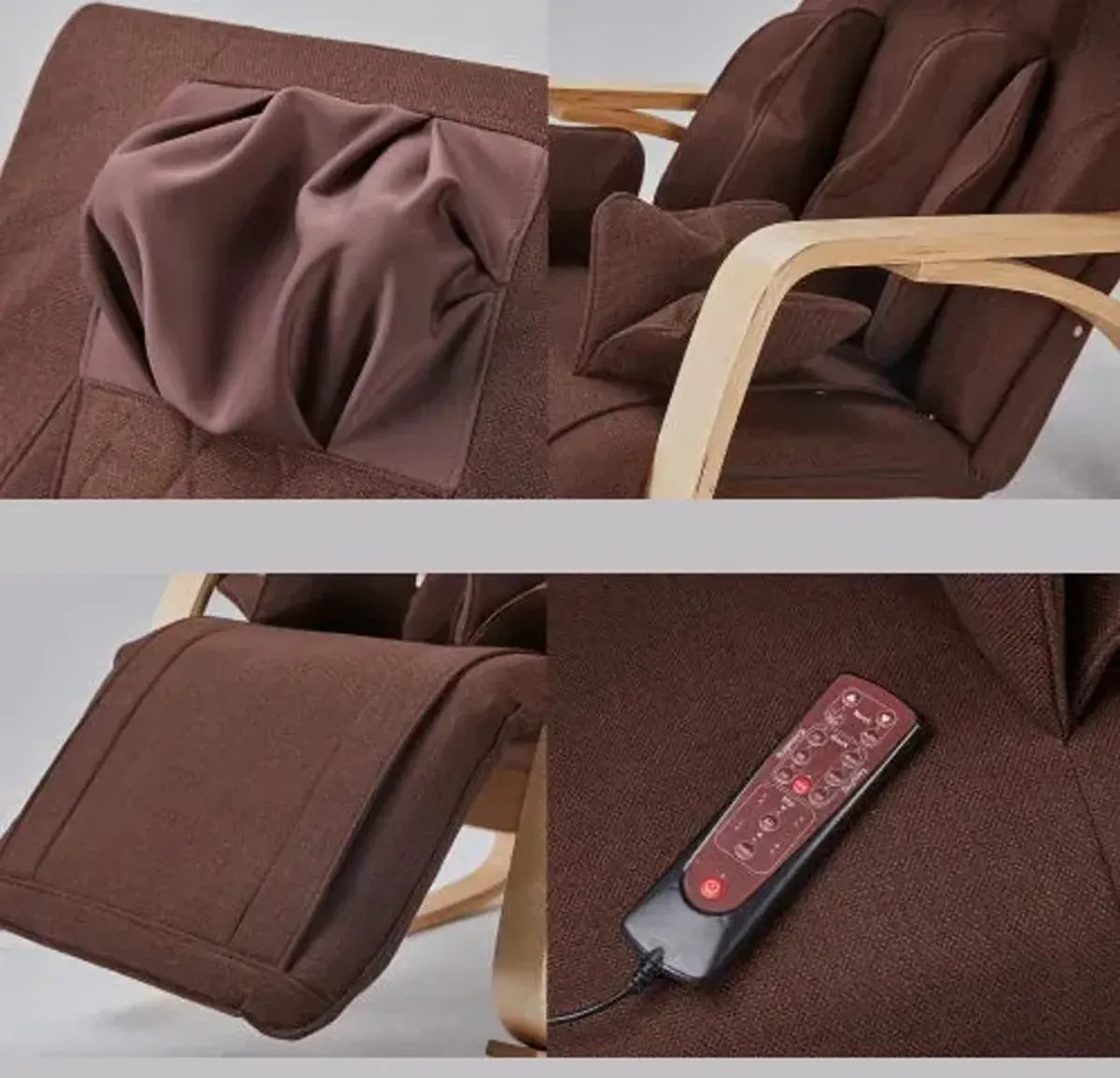 Full Massage Function Air Pressure Comfortable Relax Rocking Chair, Lounge Chair Relax Chair - Brown