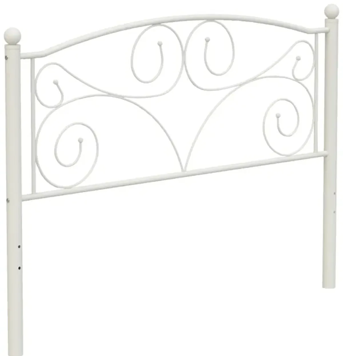 Full With Metal Frame Bed - White