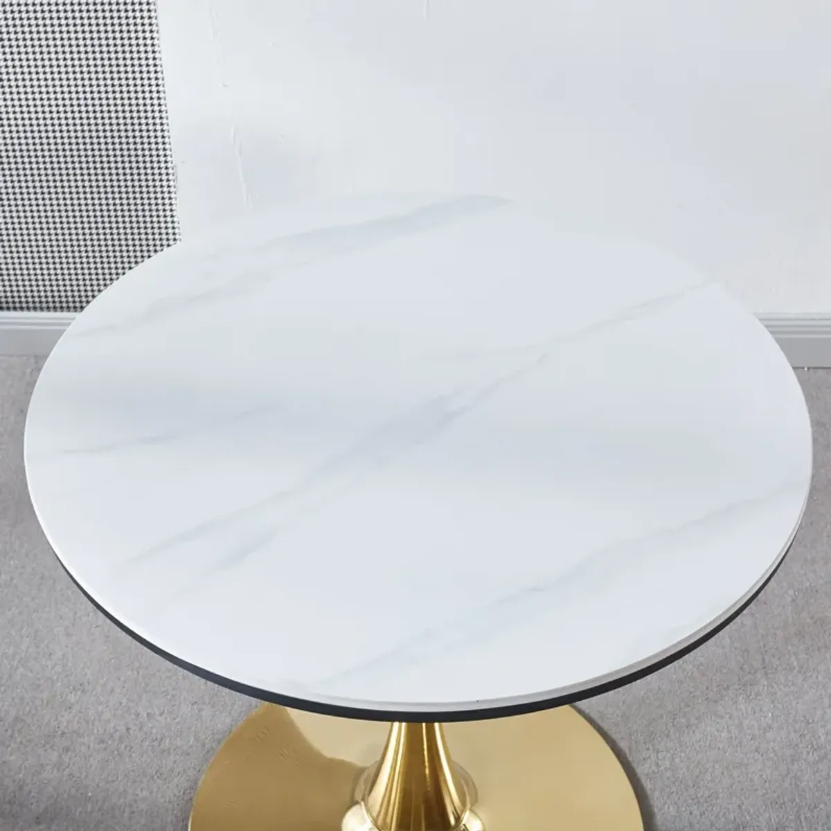 Tulip Table Mid-Century Dining Table With Round MDF Table Top, Pedestal Dining Table, End Table Leisure Coffee Table