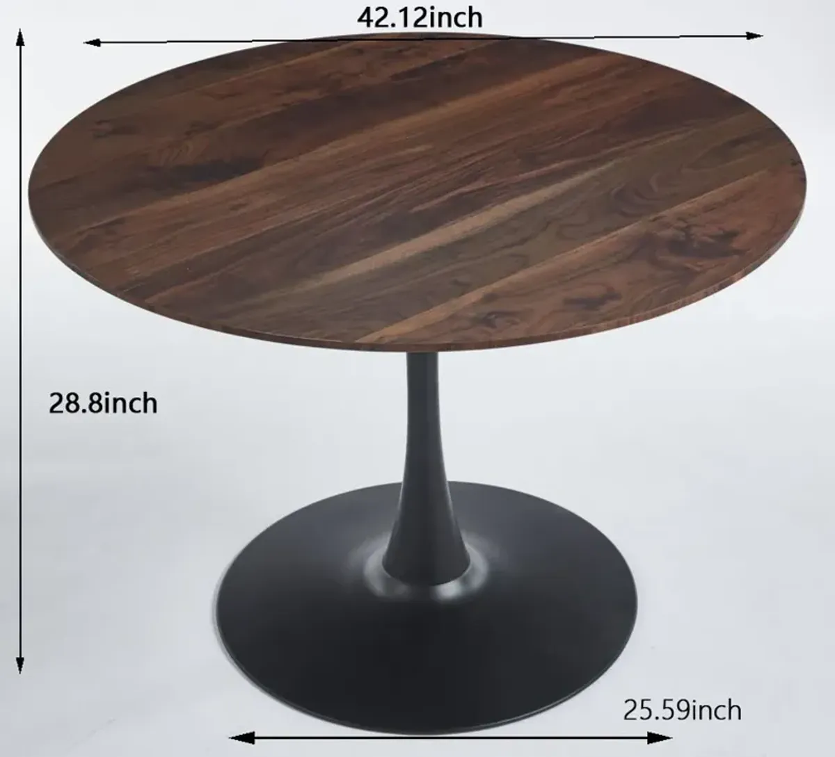 Tulip Table Mid-Century Dining Table With Round MDF Table Top, Pedestal Dining Table, End Table Leisure Coffee Table