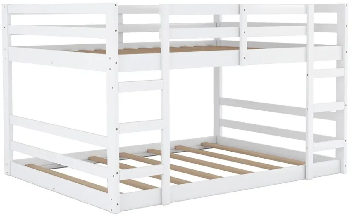 Twin Over Twin Bunk Bed With Ladder