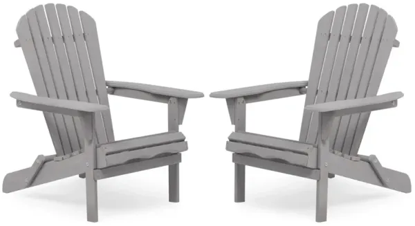 Lounge Patio Chair For Garden Outdoor Wooden Folding Adirondack Chair (Set of 2) Solid Cedar Wood Lounge Patio Chair For Garden