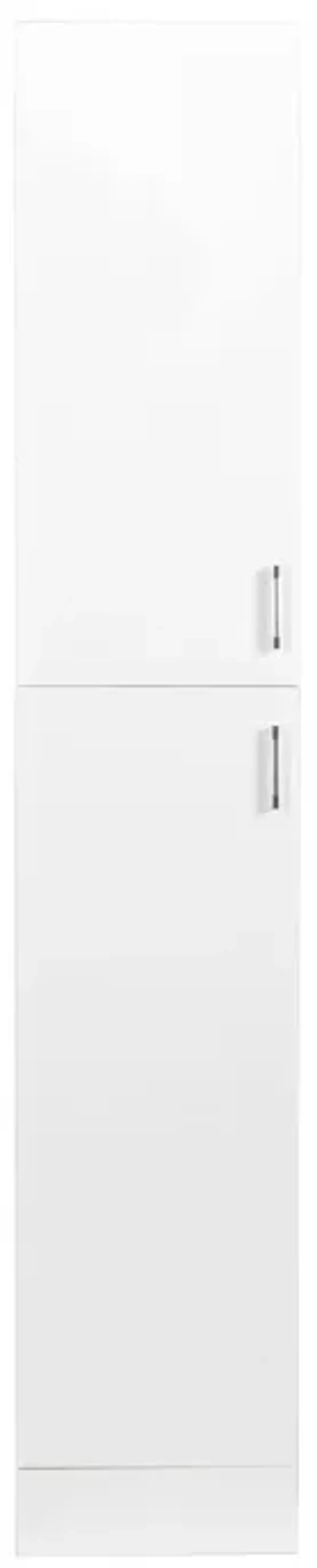 Freestanding Cabinet With Inadjustable Shelves And Two Doors For Kitchen, Dining Room - White