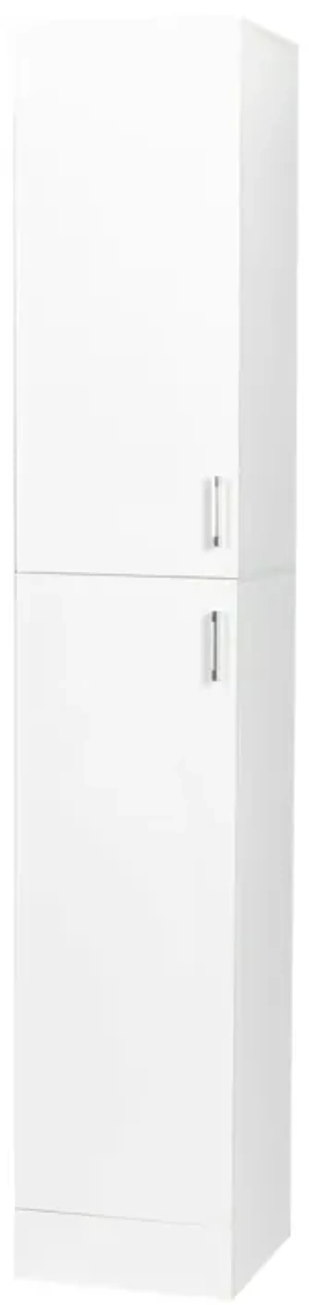 Freestanding Cabinet With Inadjustable Shelves And Two Doors For Kitchen, Dining Room - White