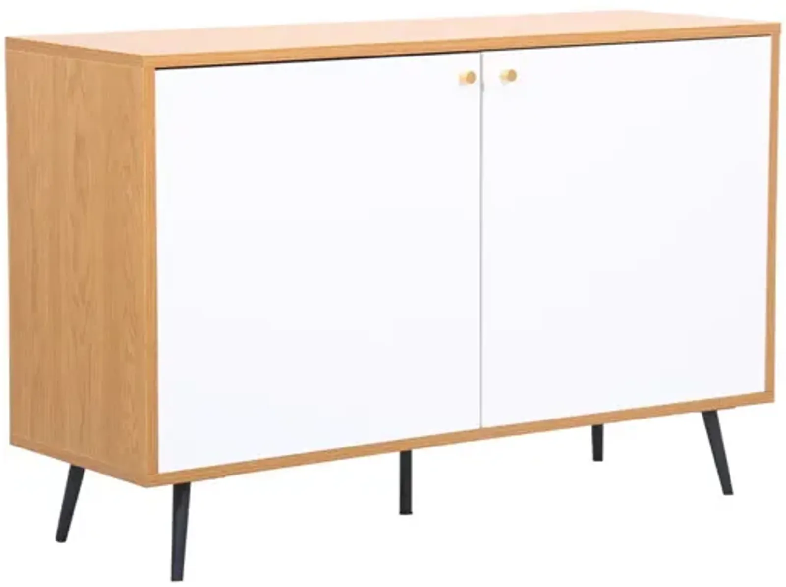 Carlotta - Storage Console Cabinet Table - Light Brown And White