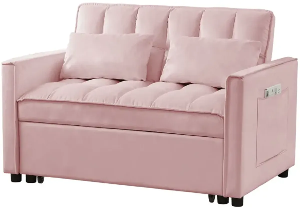 Velvet Loveseat Sofa Bed