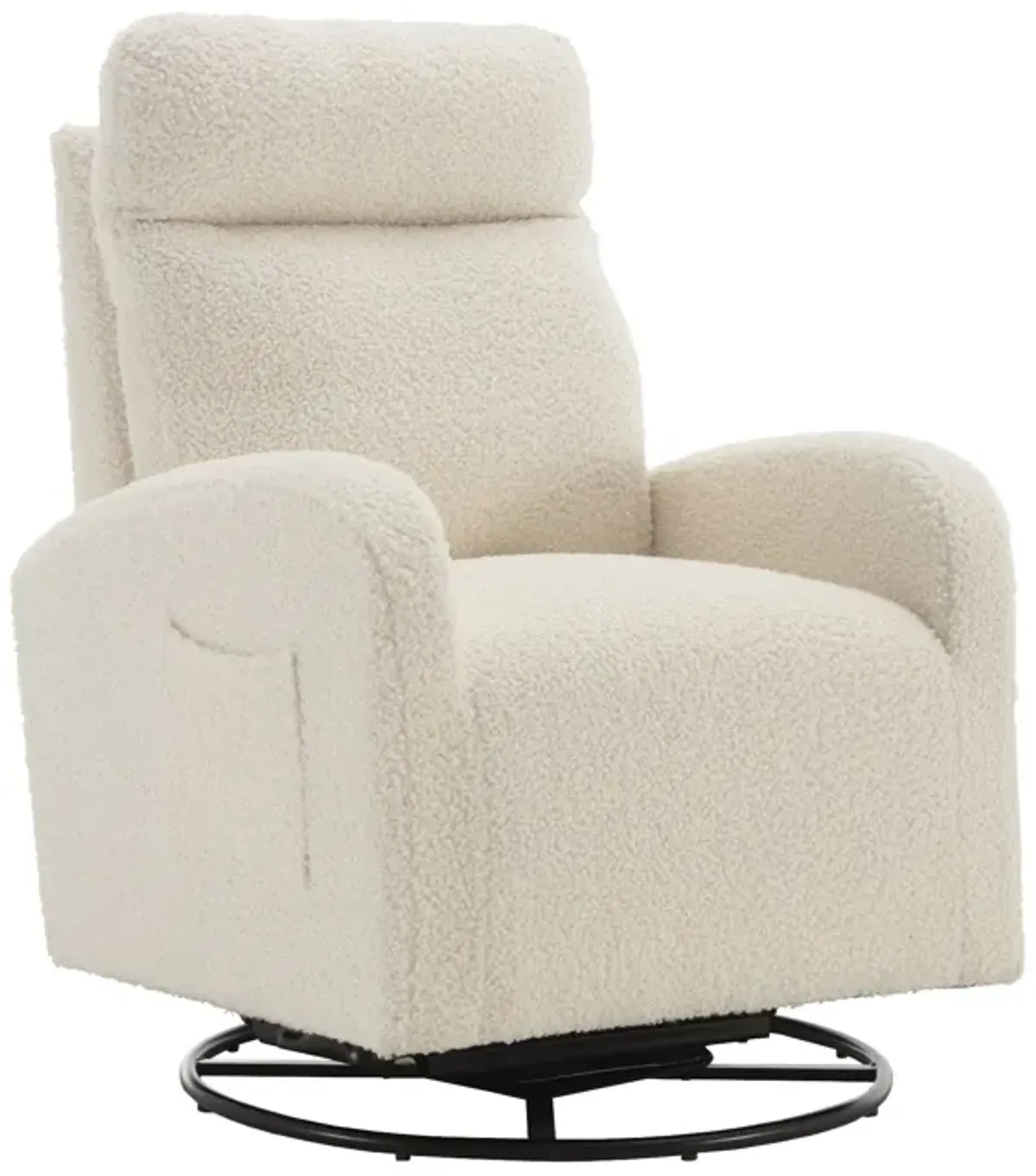 Jiada - Upholstered Swivel Glider Rocking Chair For Nursery Modern Style One Left Bag