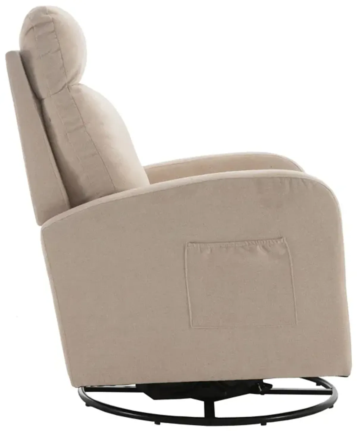 Jiada - Upholstered Swivel Glider Rocking Chair For Nursery Modern Style One Left Bag