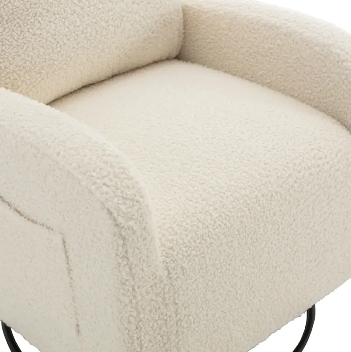 Jiada - Upholstered Swivel Glider Rocking Chair For Nursery Modern Style One Left Bag