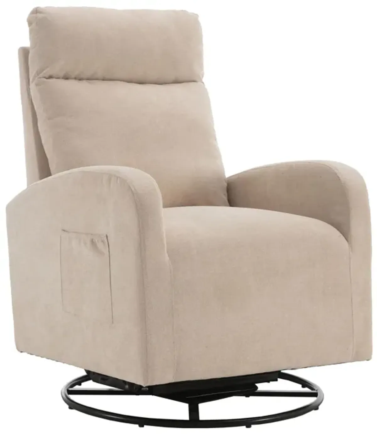 Jiada - Upholstered Swivel Glider Rocking Chair For Nursery Modern Style One Left Bag