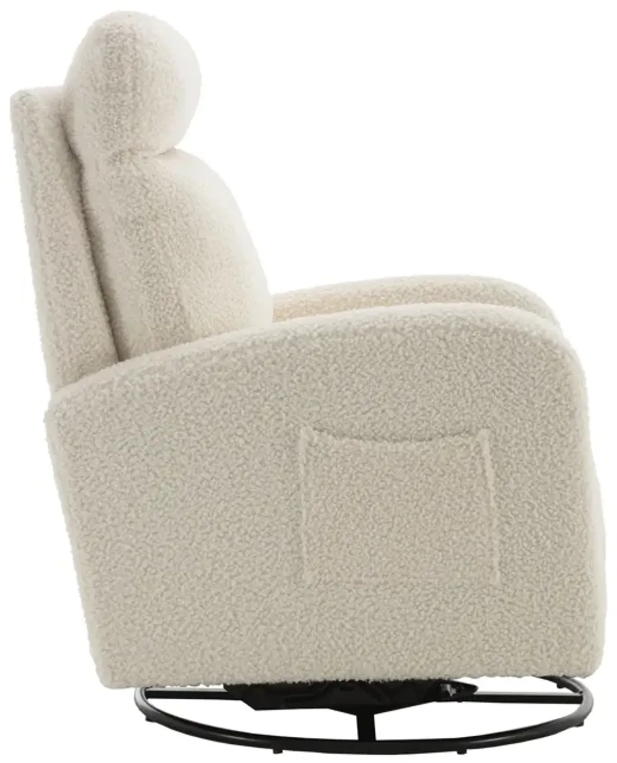 Jiada - Upholstered Swivel Glider Rocking Chair For Nursery Modern Style One Left Bag