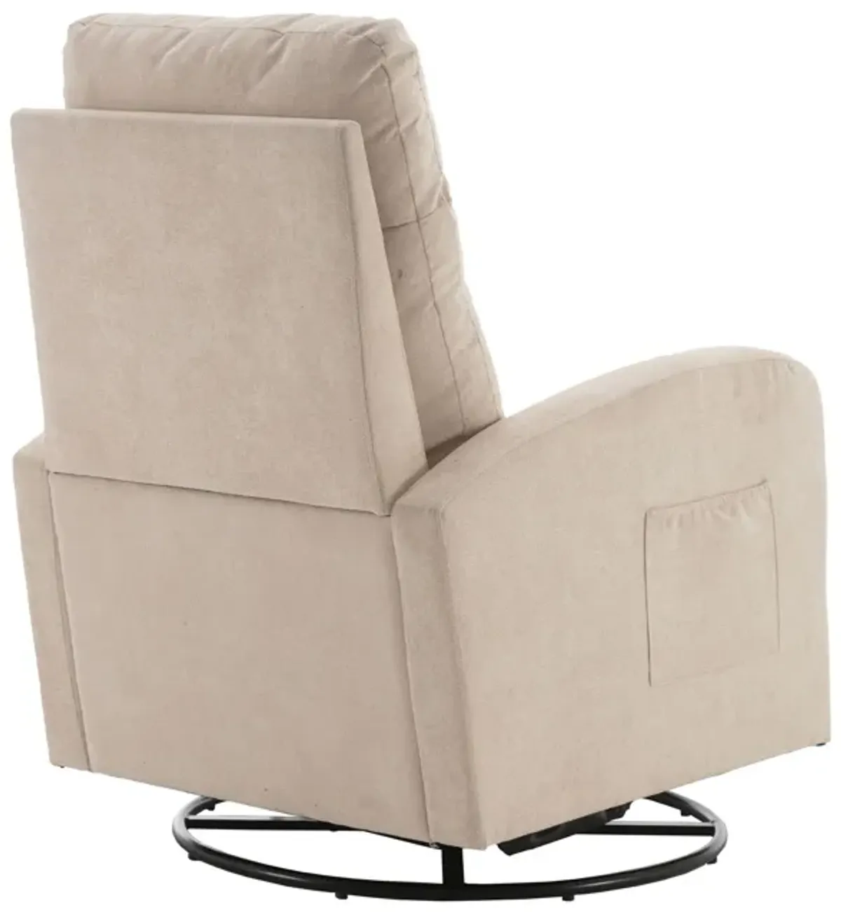 Jiada - Upholstered Swivel Glider Rocking Chair For Nursery Modern Style One Left Bag