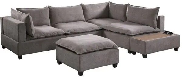 Madison - Modular Sectional Sofa Chaise With USB Storage Console Table