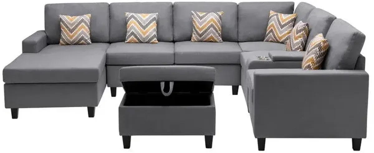 Nolan - 8 Piece Sectional Sofa With Interchangeable Legs