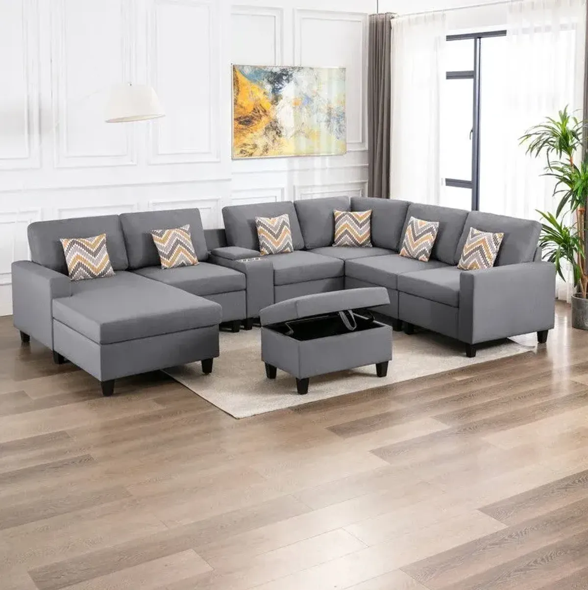 Nolan - 8 Piece Sectional Sofa With Interchangeable Legs