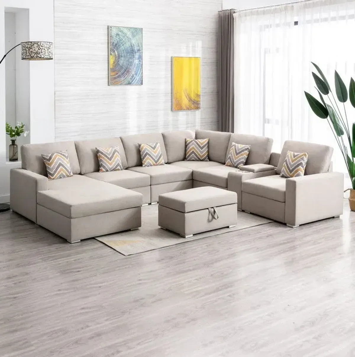 Nolan - 8 Piece Sectional Sofa With Interchangeable Legs